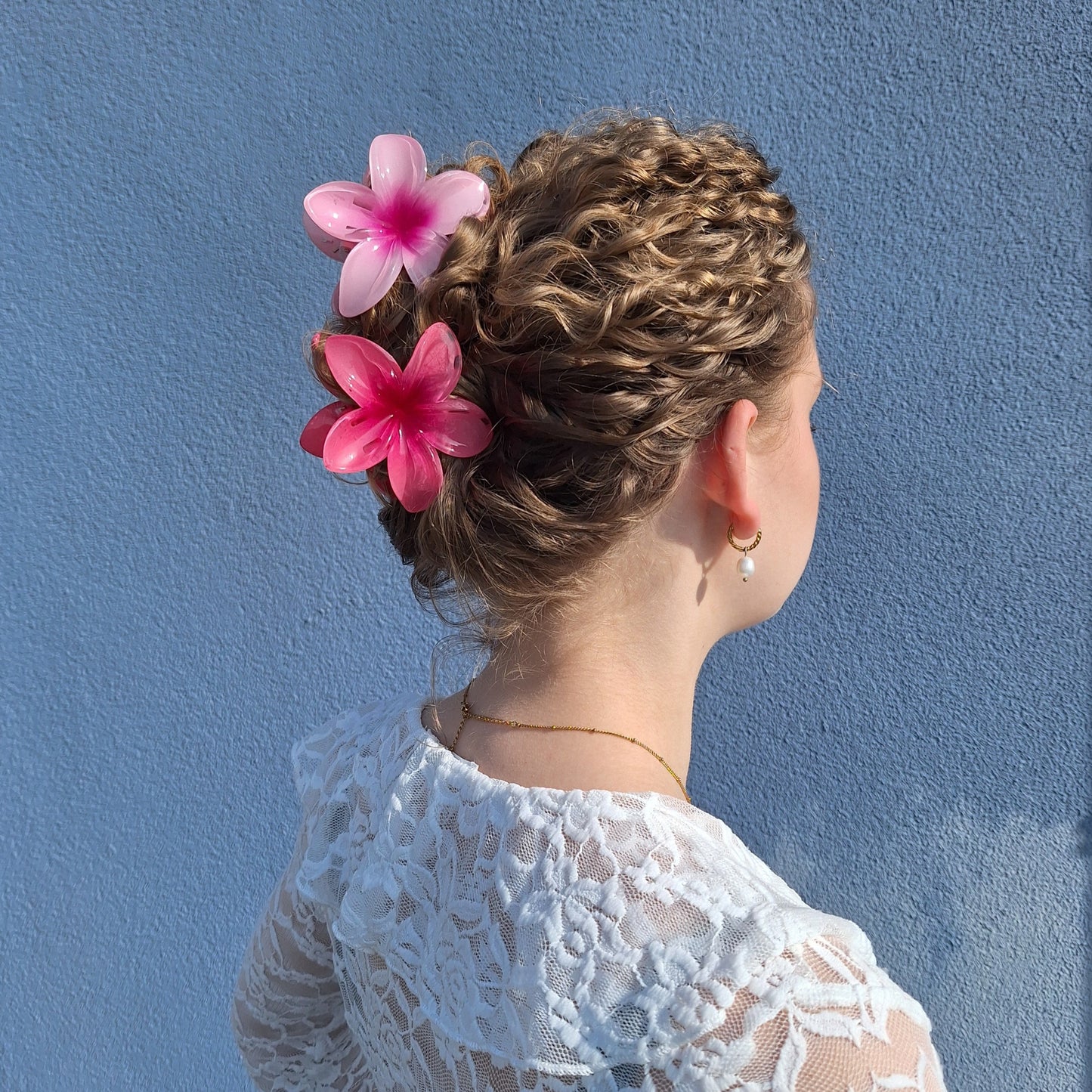 Flower hair clip 'pink'