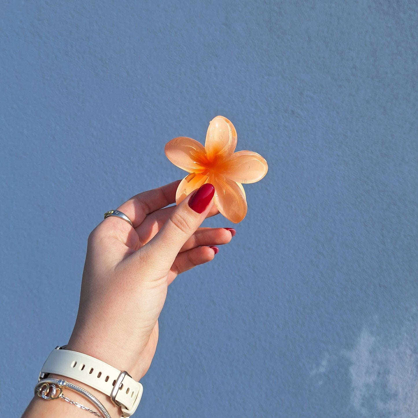 Flower hair clip 'orange'