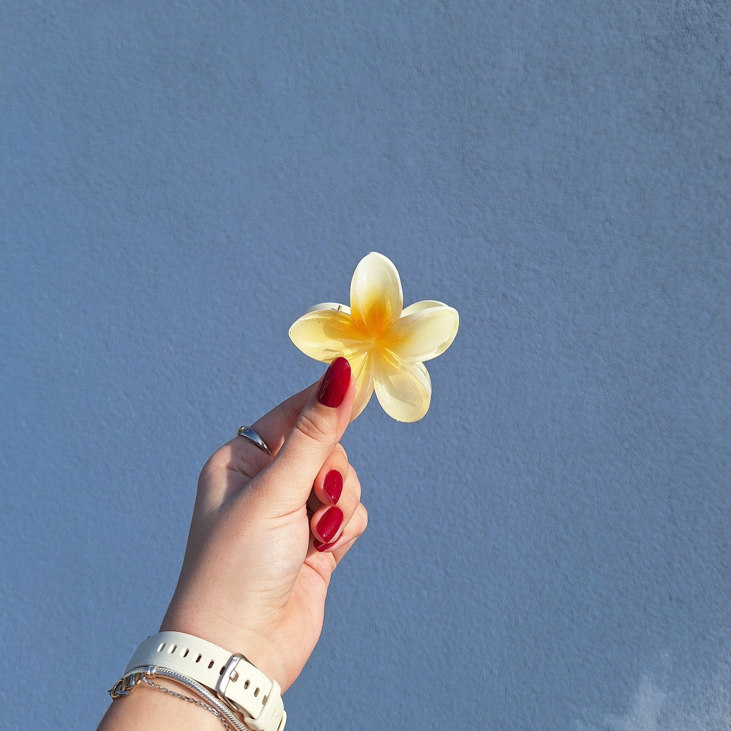 Flower hair clip 'sunset'