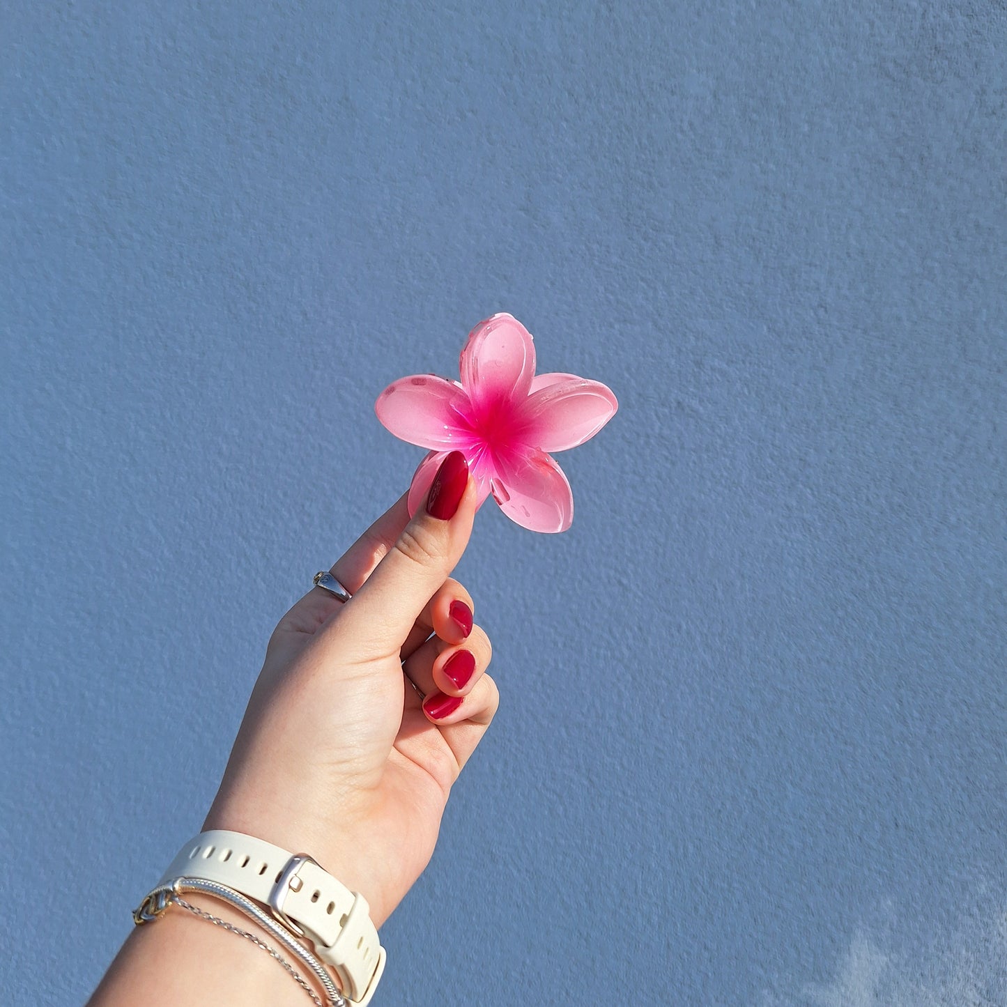 Flower hair clip 'pink'