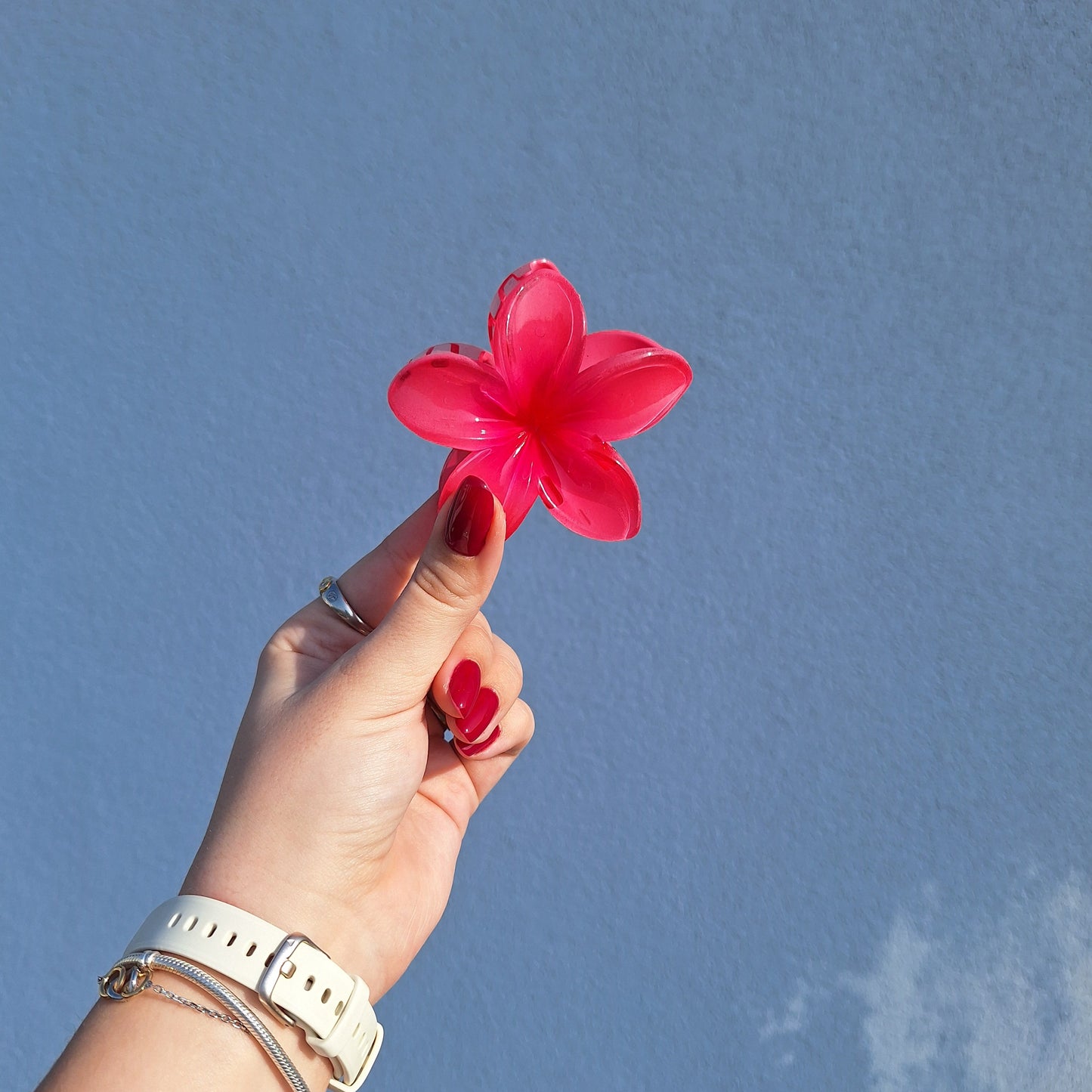 Flower hair clip 'pink'