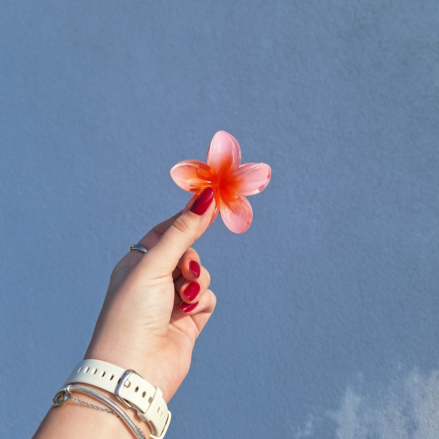 Flower hair clip 'sunset'